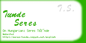 tunde seres business card